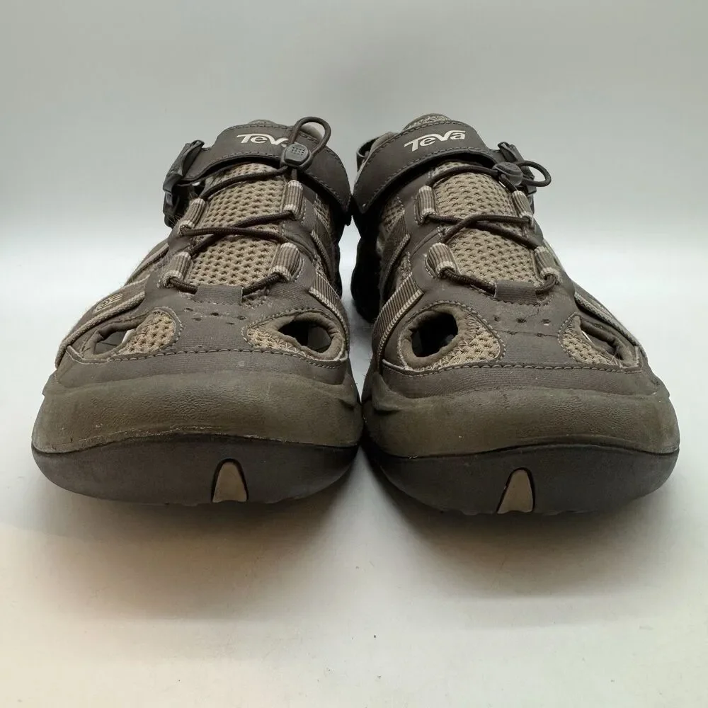 Teva 6148 Omnium 2 Sports Sandals Men's 13 Brown Hiking Beach Shoes Closed Toe